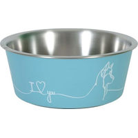 Produktbild von Zolux Love Dog Futternapf aus Edelstahl Blau 400 ml rutschfest
