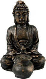 Produktbild von Zolux Luftverteiler Buddha für Aquarien aus Kunstharz in Braun als Figur und Höhle für Fische