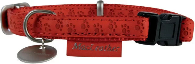 Zolux Mac Leather Halsband für Hunde aus Nylon in Rot – Bild 1 von 4