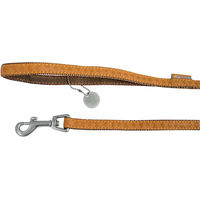 Produktbild von Zolux Mac Leather Hundeleine aus Kunstleder in Gelb 10 mm