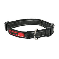 Produktbild von Zolux Moov Reflektierendes Hundehalsband Schwarz 15 mm breit für Halsumfang 30 bis 37 cm