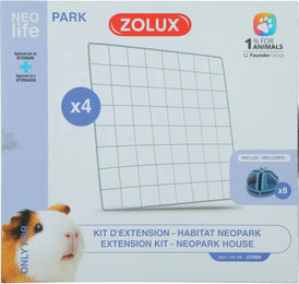 Produktbild von Zolux Neolife Erweiterungsset für Meerschweinchen mit 4 Spreizgitterplatten aus Draht