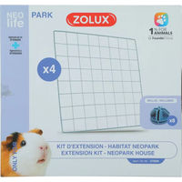 Produktbild von Zolux Neolife Erweiterungsset für Meerschweinchen mit 4 Spreizgitterplatten aus Draht