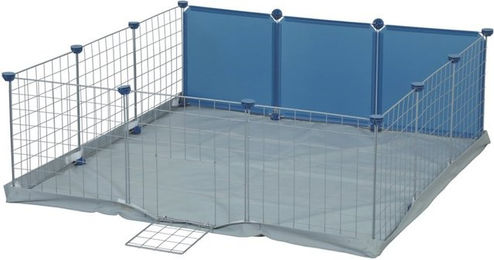 Zolux Neolife Neopark Meerschweinchenkäfig aus Metall Blau 105x105x35 cm – Bild 1 von 4