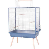 Produktbild von Zolux Neolife Vogelkäfig aus Holz in Blau für Wellensittiche und Großsittiche