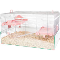 Produktbild von Zolux Panas Colour Nagetierkäfig für Hamster und Mäuse aus Metall und Kunststoff Rosa 48 x 48 x 45 cm