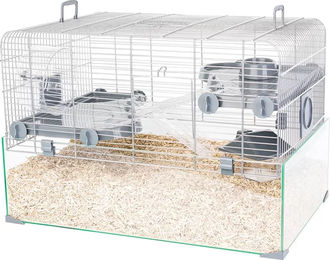 Produktbild von Zolux Panas Hamsterkäfig für Nager aus Glas in Grau