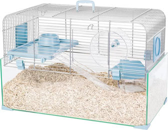 Produktbild von Zolux Panas Hamsterkäfig für Nagetiere aus Glas in Blau