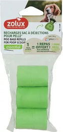 Produktbild von Zolux Poop Scoop Hundekotbeutel in Weiß und Grün 3er Pack