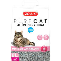 Produktbild von Zolux Pure Cat Katzenstreu Mineralstreu mit Blumenduft nicht-klumpend 8 l