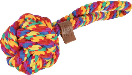Produktbild von Zolux Rainbow Hundespielzeug aus Seil mit buntem Ball