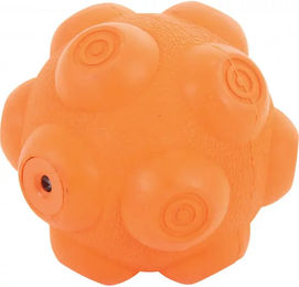 Produktbild von Zolux Rebound-Ball Hundespielzeug aus Gummi in Orange Bunt für alle Altersstufen und Größen
