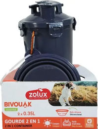 Produktbild von Zolux Reisenapf aus Silikon für Hunde in Blau oder Grau