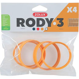 Produktbild von Zolux Rody-Rohr Ersatzringe für Nager Gelb Orange aus Kunststoff ø 6 cm