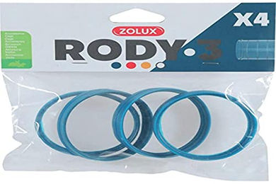 Produktbild von Zolux Rody-Röhre Zubehör 4 Ringe Blau für Nagetiere aus Kunststoff