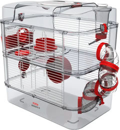 Produktbild von Zolux Rody3 Duo Kleintierkäfig aus Kunststoff für Hamster, Mäuse und Rennmäuse auf 2 Etagen