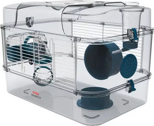 Zolux Rody3 Solo Hamsterkäfig für kleine Nagetiere Blau Transparent Kunststoff 41x27x28 cm – Bild 1 von 5