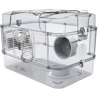 Produktbild von Zolux Rody3 Solo Kleintierkäfig aus Kunststoff für Hamster, Mäuse und Rennmäuse in Weiß und Transparent 41 x 27 x 28 cm