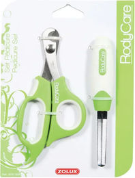 Produktbild von Zolux Rodycare Pediküre-Set für Nagetiere mit Krallenschere aus Edelstahl in Grün