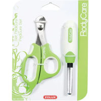 Produktbild von Zolux Rodycare Pediküre-Set für Nagetiere mit Krallenschere aus Edelstahl in Grün