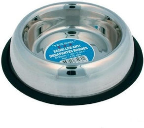 Zolux Rutschfester Futternapf aus Edelstahl für Hunde 24 cm Silber - 0,3 l – Bild 1 von 3