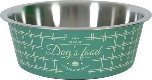Produktbild von Zolux Rutschfester Futternapf aus Edelstahl für Hunde in Grün 1700 ml