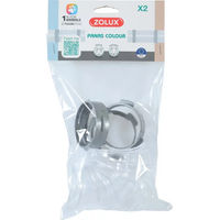 Produktbild von Zolux Satz Winkelstücke Panas-Verbindung aus Metall in Silber (2 Stück)