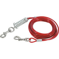 Produktbild von Zolux Schleppleine mit Anbindekabel und Feder für große Hunde in Rot aus Metall - 6 m