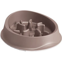 Produktbild von Zolux Slow Feeder Anti-Schling-Napf aus Kunststoff in Braun oder Beige - 0,5 l