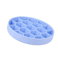 Produktbild von Zolux Slow Feeder Hundeschüssel aus Silikon mit Saugnapf Blau Größe L Ø 21 cm