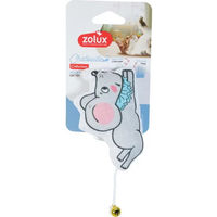 Produktbild von Zolux Stoffmaus mit Glöckchen und Kragen für Katzen in Blau und Grau