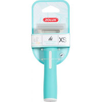 Produktbild von Zolux Super Brush ANAH Welpenbürste aus Edelstahl für alle Felltypen in Türkis und Weiß