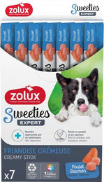 Zolux Sweeties Cremesnack für Hunde mit Huhn und Lachs ohne Zucker und Farbstoffe 7x14g – Bild 1 von 3
