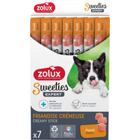 Produktbild von Zolux Sweeties Kremige Hundeleckerei mit Huhn ohne Zucker und Farbstoffe 7x14g
