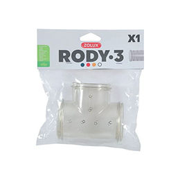 Produktbild von Zolux T-Rohr Rody Tunnel für Nagetiere grau transparent aus Kunststoff - 1 Stk.
