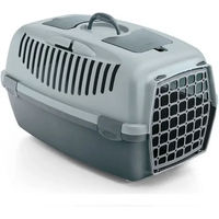 Produktbild von Zolux Transportbox aus Kunststoff für Hunde und Katzen kleiner Rassen in Blau und Grau