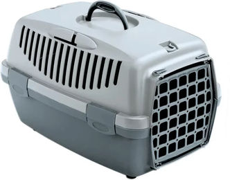 Produktbild von Zolux Transportbox aus Kunststoff für kleine Hunde in Blau und Grau