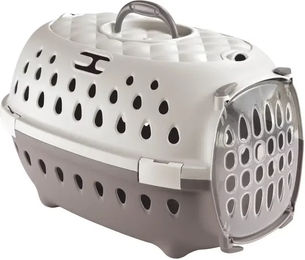 Produktbild von Zolux Transportbox aus Kunststoff für kleine Hunde und Katzen in Beige oder Grau