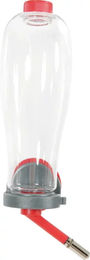 Produktbild von Zolux Trinkflasche für Nagetiere aus Kunststoff in Rot und Transparent mit Befüllung von oben