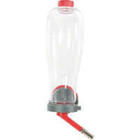Produktbild von Zolux Trinkflasche für Nagetiere aus Kunststoff in Rot und Transparent mit Befüllung von oben