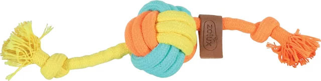Produktbild von Zolux Twist Kauspielzeug für Hunde mit Ball und Seil in Orange