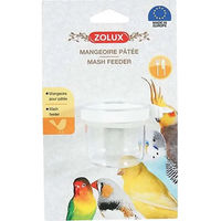Produktbild von Zolux Vogelhaus Futternapf aus Kunststoff für Wildvögel in Weiß und Transparent