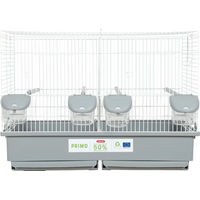 Produktbild von Zolux Vogelkäfig Primo für Hausvögel in Weiß und Grau aus Kunststoff 57 x 31 x 41 cm