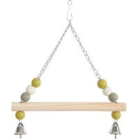 Produktbild von Zolux Vogelschaukel aus Holz mit Metallkette für Wildvögel in Beige und Bunt