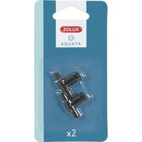 Produktbild von Zolux Wasserhähne für Aquarium-Luftschläuche aus Kunststoff Schwarz 2er Pack für Fische und Meerwasser