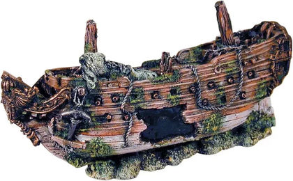 Produktbild von Zolux Wrackdekoration Figur und Höhle für das Aquarium in Rosa und Braun