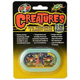 Zoo Med Creatures Dual-Thermometer und Luftfeuchtigkeitsmesser für Wirbellose aus Kunststoff in Schwarz und Transparent - 1 Stk. – Bild 1 von 2