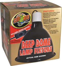 Zoo Med Repti Deep Dome Lampenfassung für Reptilien 160 Watt in Schwarz oder Silber – Bild 1 von 2