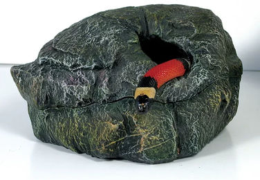 Zoo Med Repti Shelter 3-in-1 Höhle für Reptilien und Amphibien aus Kunstharz in Grau Schwarz Größe M – Bild 1 von 2
