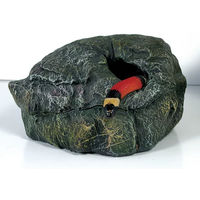 Produktbild von Zoo Med Repti Shelter 3-in-1 Höhle für Reptilien und Amphibien aus Kunstharz in Grau Schwarz Größe M